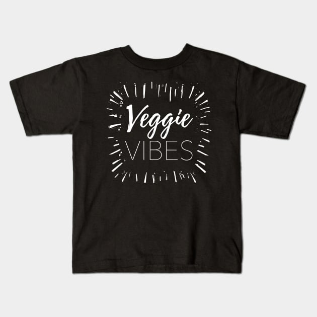 Veggie Vibes Kids T-Shirt by IllustratedActivist